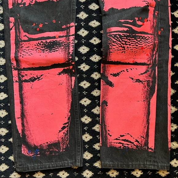 Sp5der Worldwide x Levi’s Painted Moto Jeans - Picture 4 of 8